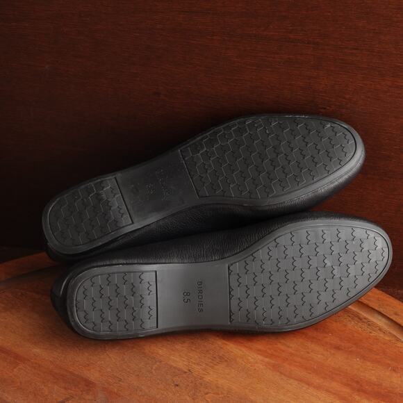 Birdies Loafers Womens Size 8.5 Black Starling Leather Slip On Flat Shoes Modern - Picture 8 of 13
